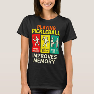 Camiseta Jogar pickleball melhora a memória - paddleball fu