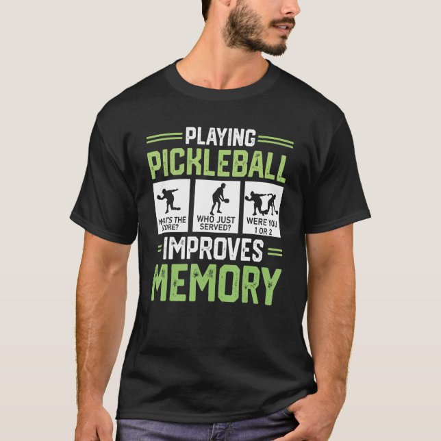 Camiseta Jogar Pickleball Melhora A Pla Do Pickleball De Me (Frente)