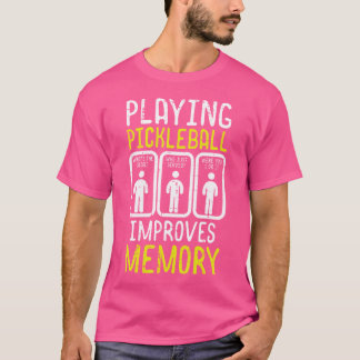 Camiseta Jogar Pickleball Melhora Os Homens Da Bola De Sepa