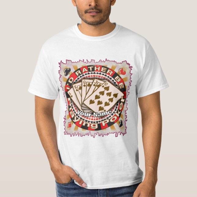 Camiseta Jogar Poker de Preferência  (Frente)