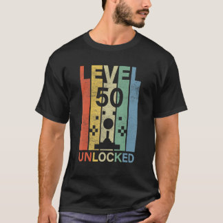 Camiseta Jogo Arcade Desbloqueado do Nível 50