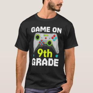 Camiseta Jogo Ativado 9ª Série De Volta à Escola 9º Nível D