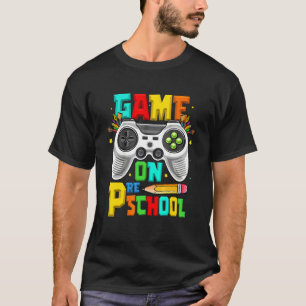 Camiseta Jogo Ativado Pré-Escola Volta às Aulas Estudante P