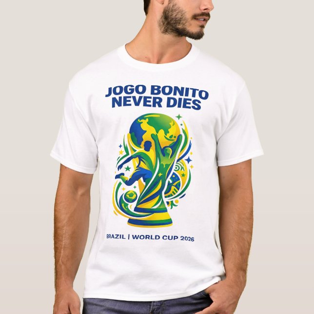 Camiseta Jogo Bonito Nunca Morre (Frente)