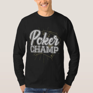 Camiseta Jogo Cartões de Poker do Melhor Jogador