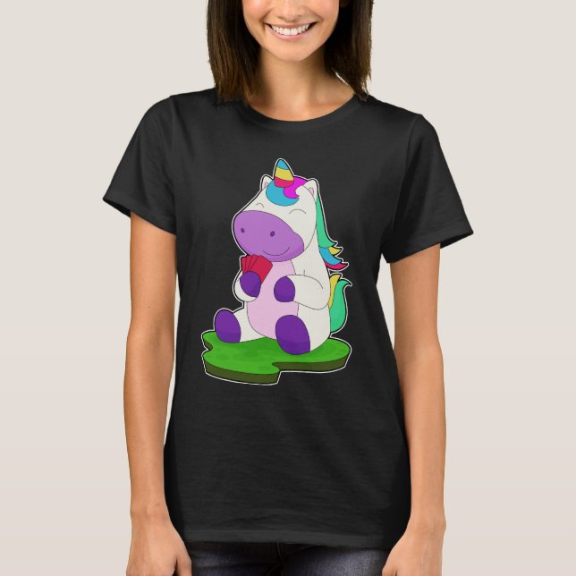 Camiseta Jogo Cartões do Unicorn Poker Card (Frente)