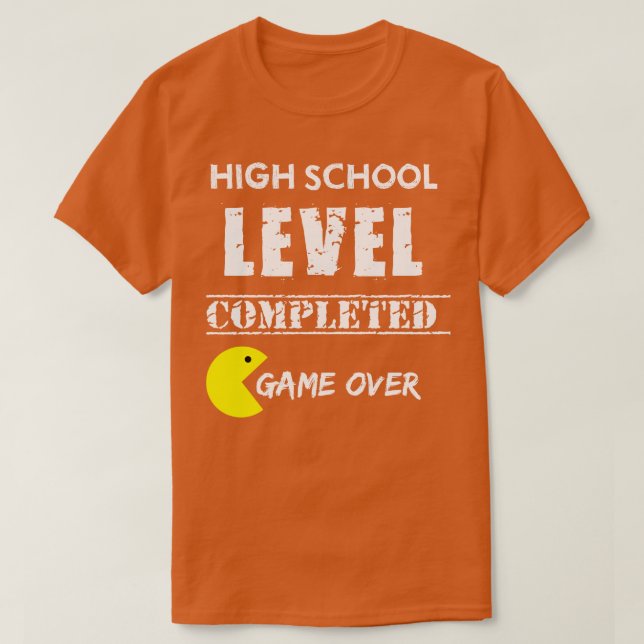 Camiseta Jogo concluído no nível do segundo grau (Frente do Design)