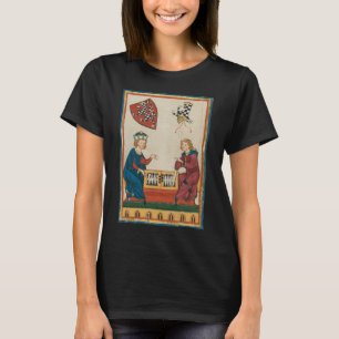 Camiseta Jogo Contra Gamão, Arte Medieval do Século 14