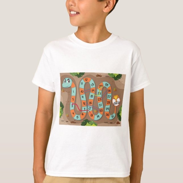 Camiseta Jogo da escada do cobra (Frente)