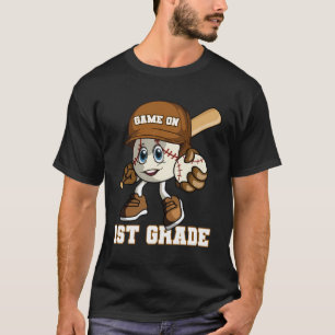 Camiseta Jogo Da Série 1Rua Sobre Basebol De Volta À Escola
