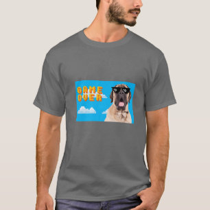 Camiseta Jogo De 8 Bits Sobre Mastiff