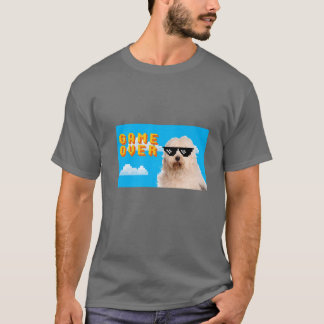 Camiseta Jogo De 8 Bits Sobre O Antigo Cão Inglês