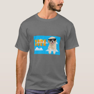Camiseta Jogo De 8 Bits Sobre Ouro Retriever Love 2