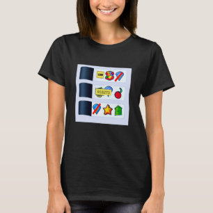 Camiseta Jogo de Aba de Puxar Bilhetes Abertos Fácil Jogado