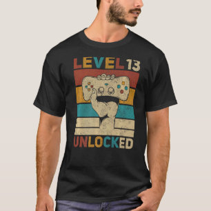 Camiseta Jogo de Aniversário de 13 de Nível 13 Anos