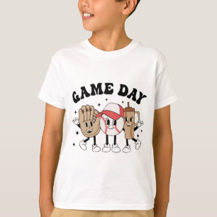 Camiseta Jogo de beisebol Dia da Vintage Dia de as mães Mul