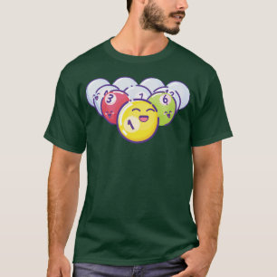 Camiseta Jogo de Bilhar Americano Bolas Coloridas Numeradas