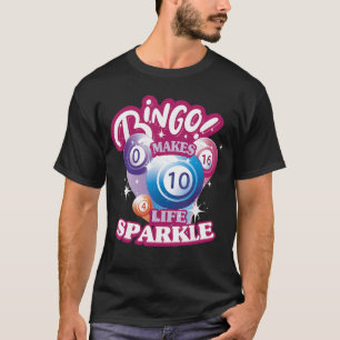 Camiseta Jogo de Bingo Feminino Engraçado Noite de Jogo Jog