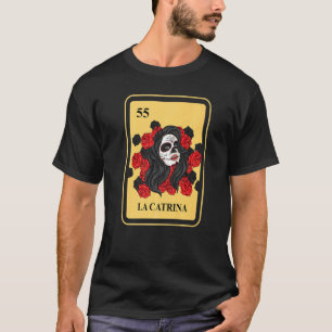 Camiseta Jogo de Bingo La Catrina Mexicana Tradicional Hal