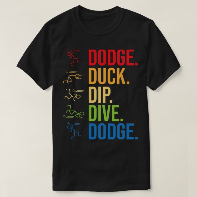 Camiseta Jogo de Bola do Jogador Engraçado Dodgeballer (Frente do Design)