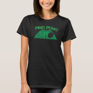 Camiseta Jogo de Bolas de Tênis de Mesa Amor Poder Ping Pon