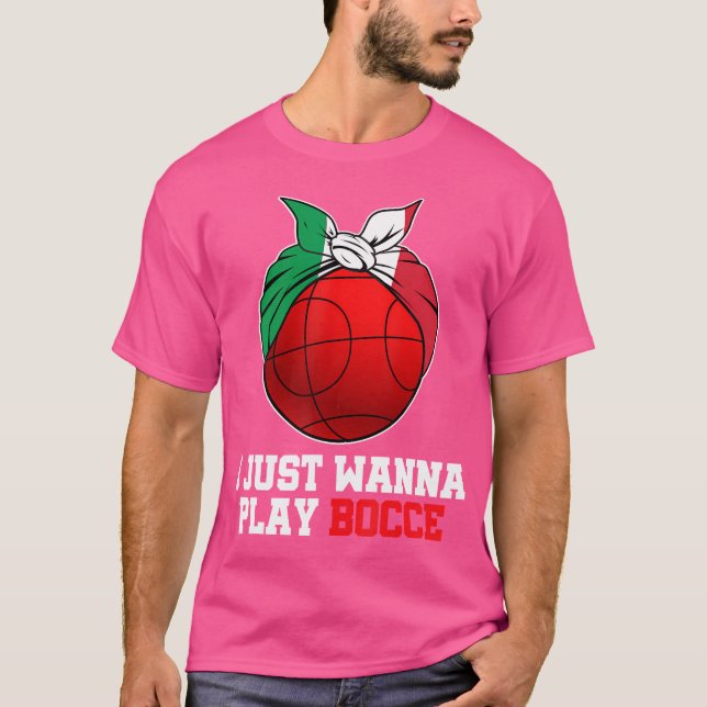 Camiseta Jogo de Boliche italiano Bocci Player Bocce B (Frente)