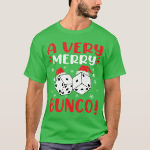 Camiseta Jogo de Bunco de Natal Muito Alegre Bunco Natal pa
