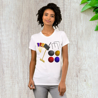 Camiseta Jogo De Camisa-T De Mulheres-Croquet