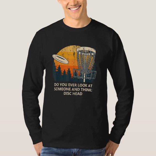 Camiseta Jogo de Campo Golfe do Jogo de Cabeça de Disco (Frente)
