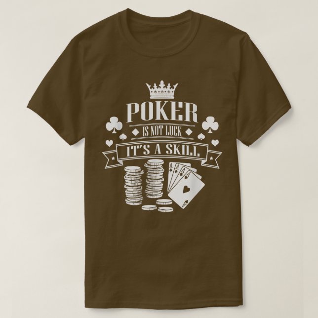 Camiseta Jogo de Cartão Casino de Jogo Legal de Poker Black (Frente do Design)