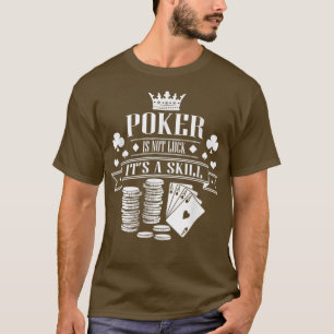 Camiseta Jogo de Cartão Casino de Jogo Legal de Poker Black