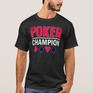 Camiseta Jogo de Cartão de Campeão de Poker