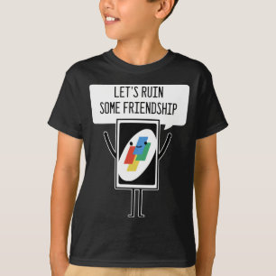 Camiseta Jogo De Cartão Ruína Amizade Jogador Ou Jogador