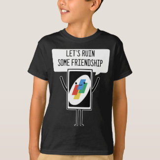 Camiseta Jogo De Cartão Ruína Amizade Jogador Ou Jogador