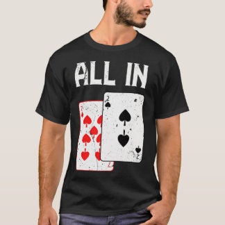 Camiseta Jogo de Cartas de Poker Presente All In para Jogad