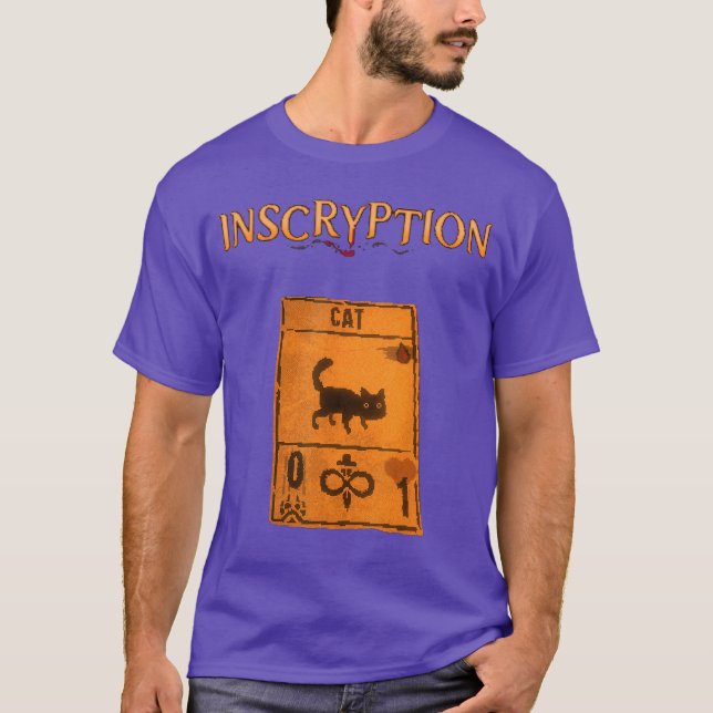 Camiseta Jogo de Cartas Psicológicas de Gato Inscryption Ha (Frente)