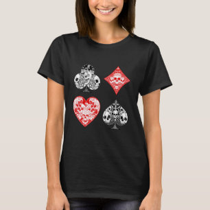 Camiseta Jogo de Cartaz de Poker Jogo do Casino Gambler Mão