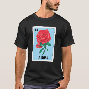 Camiseta Jogo de Cartões de Loteria Mexicana La Rosa