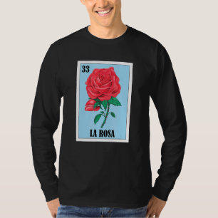 Camiseta Jogo de Cartões de Loteria Mexicana La Rosa