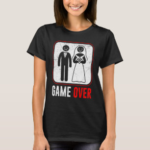 Camiseta Jogo de Casamento Acabou Festa de Solteiro do Noiv