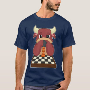 Camiseta jogo de Conselho Bull Chessboard Chess