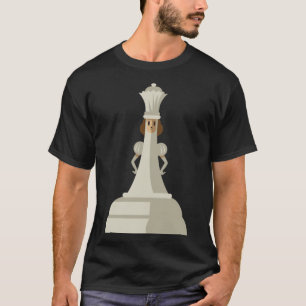 Camiseta Jogo de Conselho da Rainha Branca de Xadrez