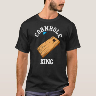 Camiseta Jogo de Conselho do Cornhole King Tossing Bean Bag
