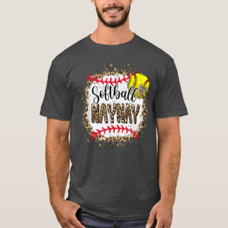 Camiseta Jogo de dia de as mães branqueado de leopardo de S