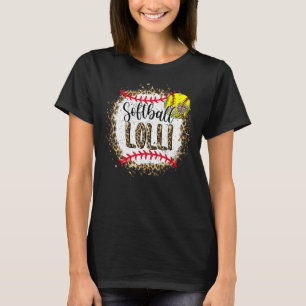 Camiseta Jogo de Dia de as mães Branqueado de Lolli Leopard