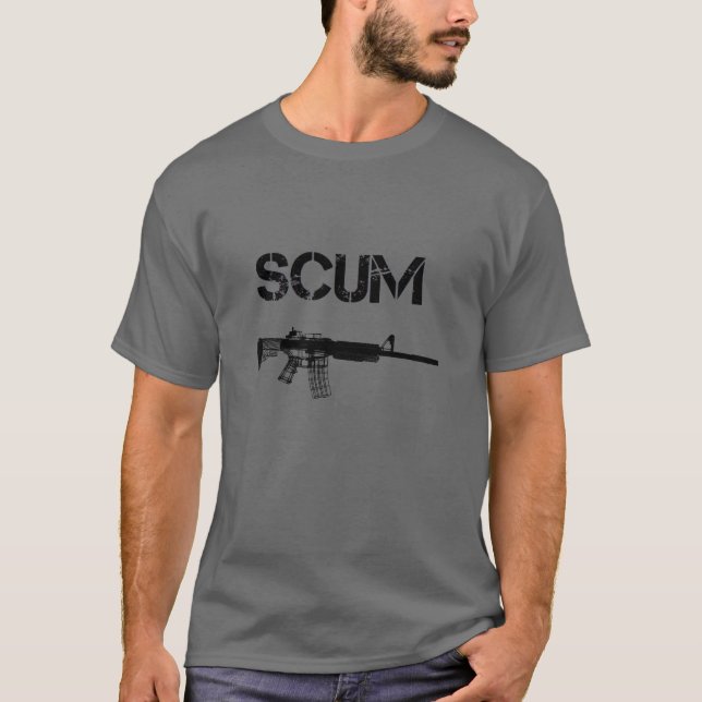 Camiseta jogo de escória presente m416 menino (Frente)