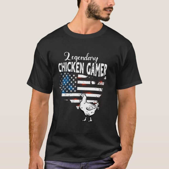 Camiseta Jogo de Frango da Bandeira dos EUA (Frente)