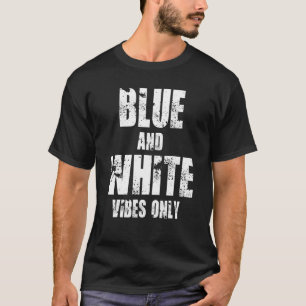 Camiseta Jogo de Futebol de Escola de Vibrações Azuis e Bra