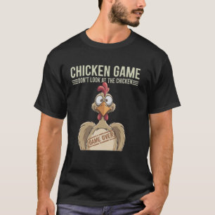 Camiseta Jogo de Galinha Não Olhe para a Galinha Engraçado 
