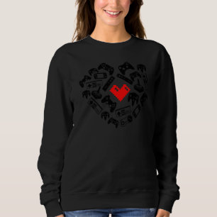Camiseta Jogo De Jogo Com Gráfico De Coração Jogador De Jog
